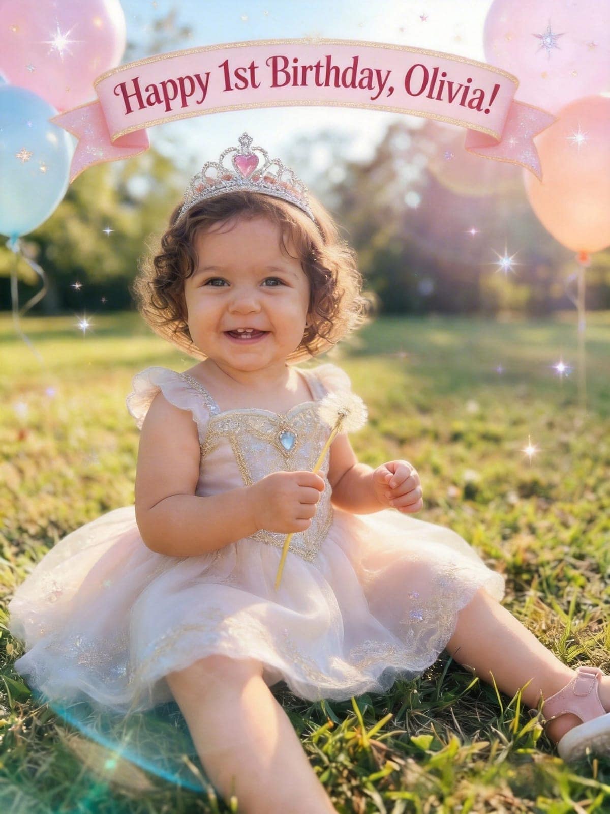 AI-generated birthday poster from a child’s photo